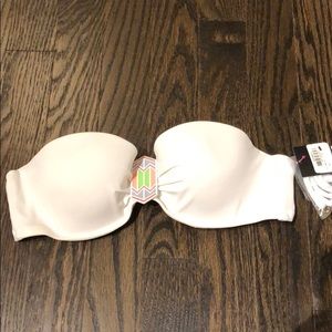White Victoria secret bikini top 34B new w tags